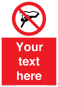 Custom prohibition No sub aqua diving